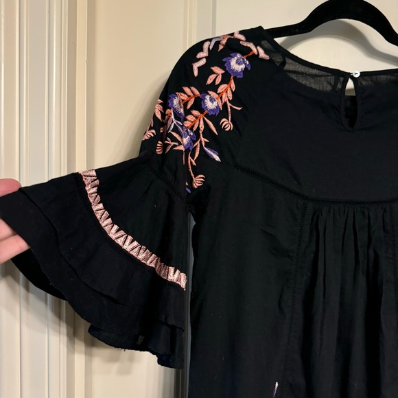 FREE PEOPLE EMBROIDERED BABYDOLL “PAVLO” DRESS SIZE XS - Picture 3 of 8